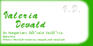 valeria devald business card